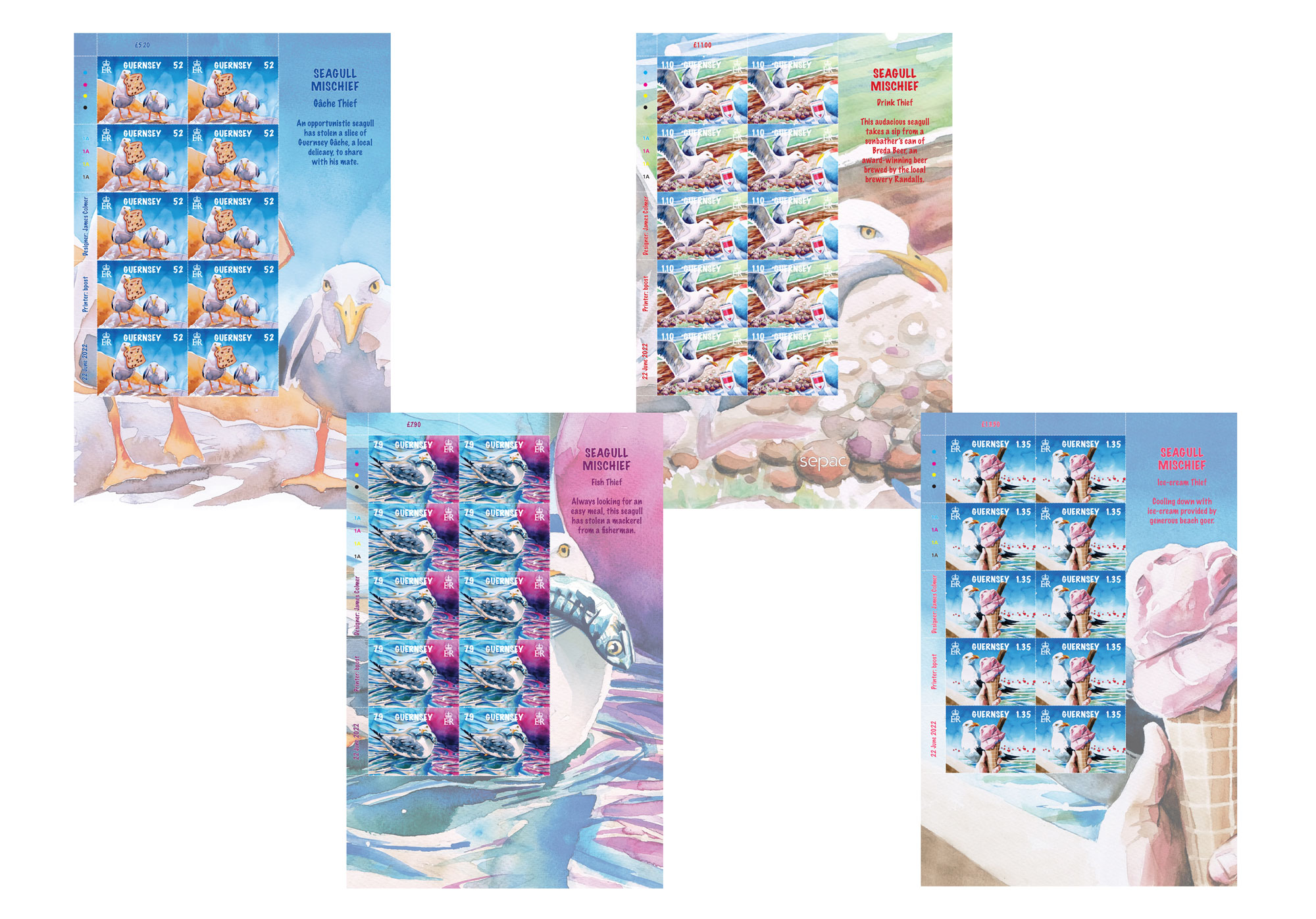 Sheets of 10
